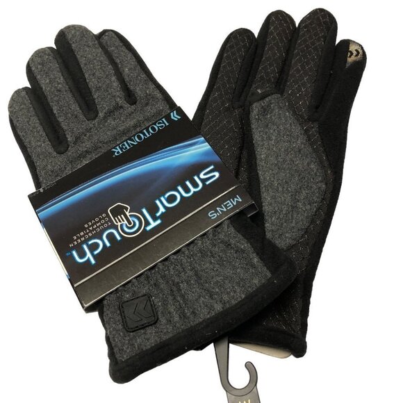 ISOTONER MENS SMART TOUCH GLOVES md‎ NEW WITH TAG - Picture 3 of 7